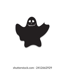 Ghost icon design, Scary ghosts design, Halloween characters  icons. Ghost vector icon, Emotion Variation. Halloween flat vector icon for holiday apps and websites 
