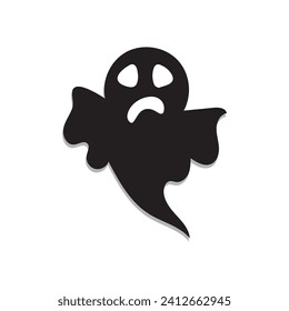 Ghost icon design, Scary ghosts design, Halloween characters  icons. Ghost vector icon, Emotion Variation. Halloween flat vector icon for holiday apps and websites 