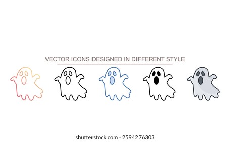 Ghost icon design with white background stock illustration