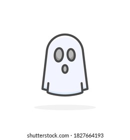 Ghost icon in filled outline style. For your design, logo. Vector illustration.