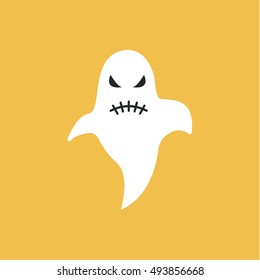 ghost icon, flat design