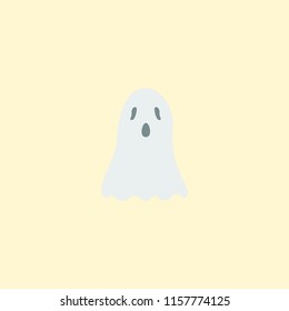 Ghost icon flat element. Vector illustration of ghost icon flat isolated on clean background for your web mobile app logo design.