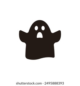 Ghost icon. Flat silhouette version.