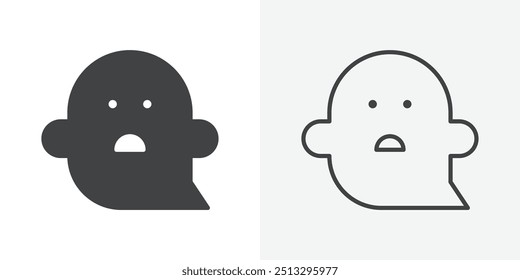 Ghost icon flat and simple set design