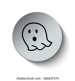 Ghost icon. Halloween Ghost icon. Button. EPS10. Illustration