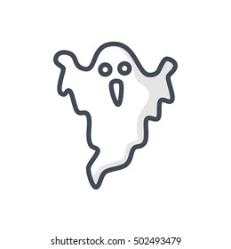 Ghost Icon Halloween Colored