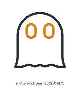 Ghost icon, halloween concept, spooky and scary.