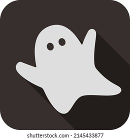 Ghost-Symbol, Halloween-Flachsymbol, Vektorgrafik