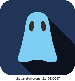 Icono fantasma, Icono plano de Halloween ilustración vectorial de diseño