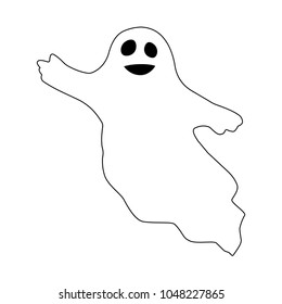 Ghost icon halloween simple vector