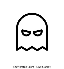 Ghost icon, halloween vector design trendy, Emotion Variation. Simple flat style design elements. Creepy horror images.