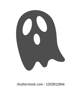 Ghost icon - Halloween icon vector gray