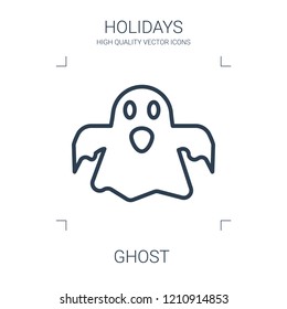 ghost icon. high quality line ghost icon on white background. from holidays collection flat trendy vector ghost symbol. use for web and mobile