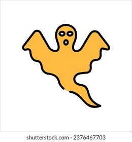 Ghost icon isolate white background vector stock illustration