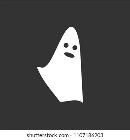 Ghost icon isolated on black background.Vector illustration