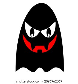Ghost icon isolated on a white background. Emotion Variation Illuminated ghost vector icon. Simple flat style design element. Creepy horror images.