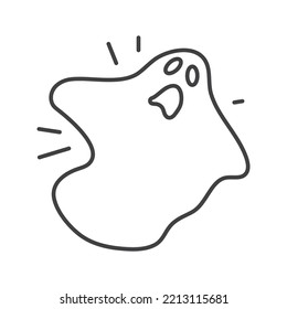  Ghost icon isolated on a white background