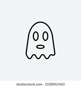 Icono fantasma aislado en el fondo blanco.