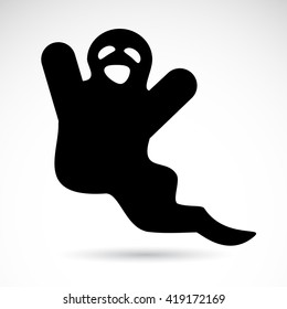 Ghost icon isolated on white background. Vector art.
