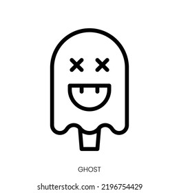ghost icon. Line Art Style Design Isolated On White Background