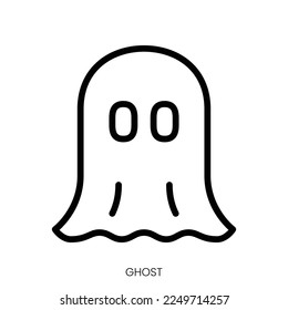 ghost icon. Line Art Style Design Isolated On White Background