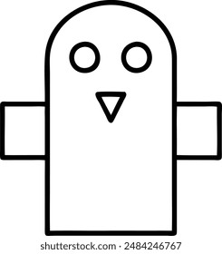 ghost icon. Line Icon. Editable Stroke.