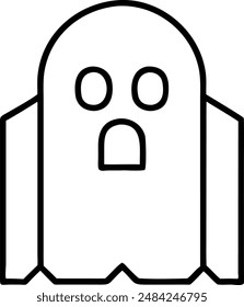 ghost icon. Line Icon. Editable Stroke.