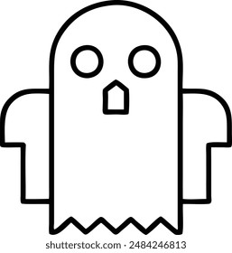 ghost icon. Line Icon. Editable Stroke.