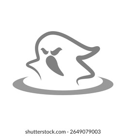 Ghost icon logo design illustration