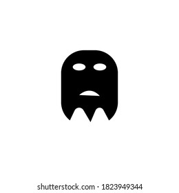 Icono de fantasma sobre fondo blanco