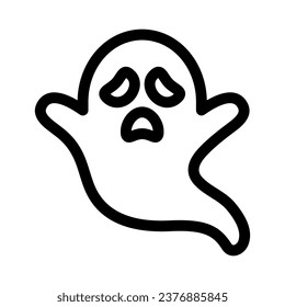 Ghost icon on White Background. Halloween line icons collection. Vector illustration.