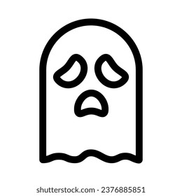 Icono de fantasma sobre fondo blanco. Colección de iconos de línea de Halloween. Ilustración vectorial.