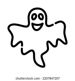 Ghost icon. Outline design. Scary ghost. Cute halloween ghost. Holiday event halloween. Vector Illustration.