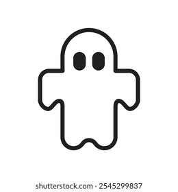 Ghost icon outline set sign