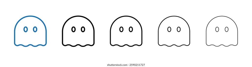Ghost icon Outline vector logo for web ui