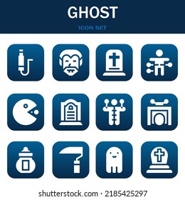 ghost icon set. Vector  illustrations related with Jack, Dracula and Gravestone