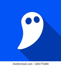 Ghost icon with shadow , sign design