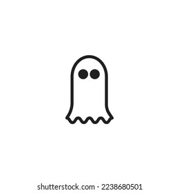 ghost icon sign symbol, halloween concept. vector illustration