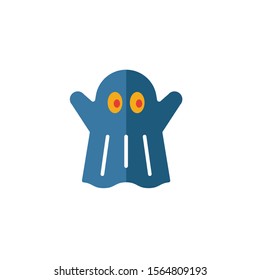 Ghost icon. Simple flat element from halloween collection. Creative ghost icon for templates, software and apps.