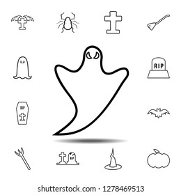 Ghost icon. Simple outline vector element of Halloween icons set for UI and UX, website or mobile application