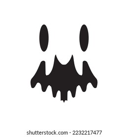 Ghost icon. Simple style Halloween holiday poster background symbol. Ghost brand logo design element. Ghost t-shirt printing. Vector for sticker.