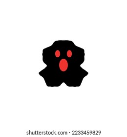 Ghost icon. Simple style Halloween holiday poster background symbol. Ghost brand logo design element. Ghost t-shirt printing. Vector for sticker.