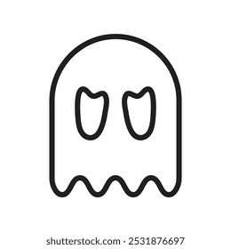 Ghost icon Simple thin outline
