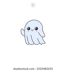 Ilustração de vetor de símbolo de ícone fantasma isolada no plano de fundo branco