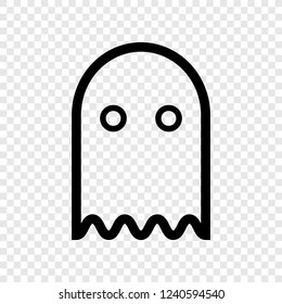 Ghost icon transparent grid