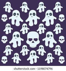 Ghost icon. Vector background