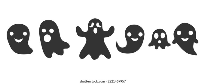 ghost icon vector black and white