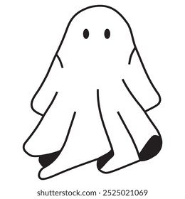 ghost icon vector design. white ghost icon