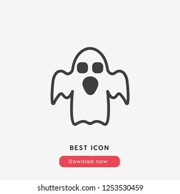 Ghost icon vector. Evil symbol. Ghost icon. Linear style sign for mobile concept and web design. Ghost fear symbol logo illustration. vector graphics - Vector.