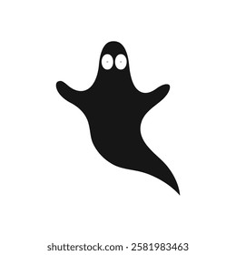Ghost icon Vector flat thin line illustration